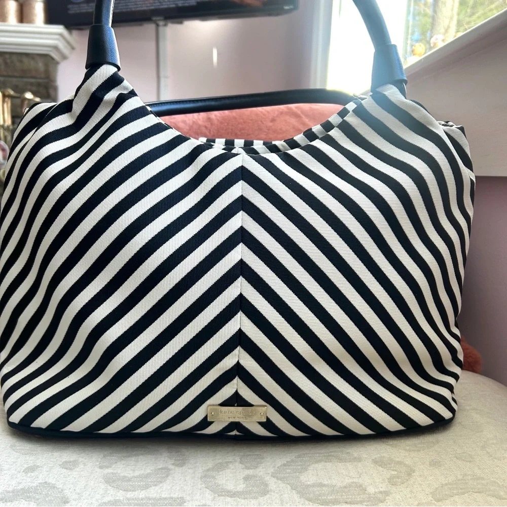 Kate Spade Sutton Black and White Satchel Bag